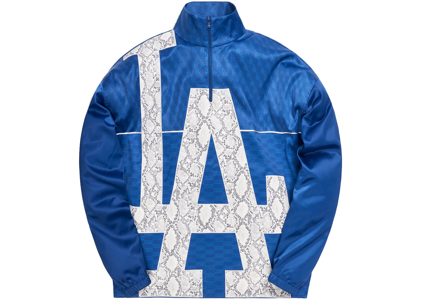 Kith For Major League Baseball Los Angeles Dodgers Quarter Zip Royal Blue
