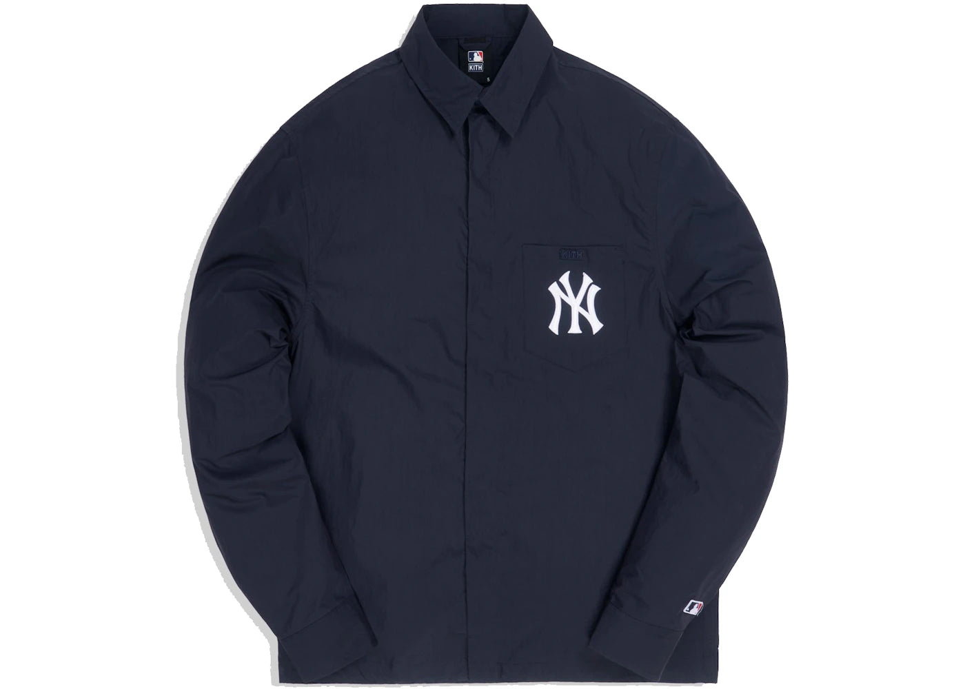 Kith For Major League Baseball New York Yankees Collared Buttondown Shirt Navy