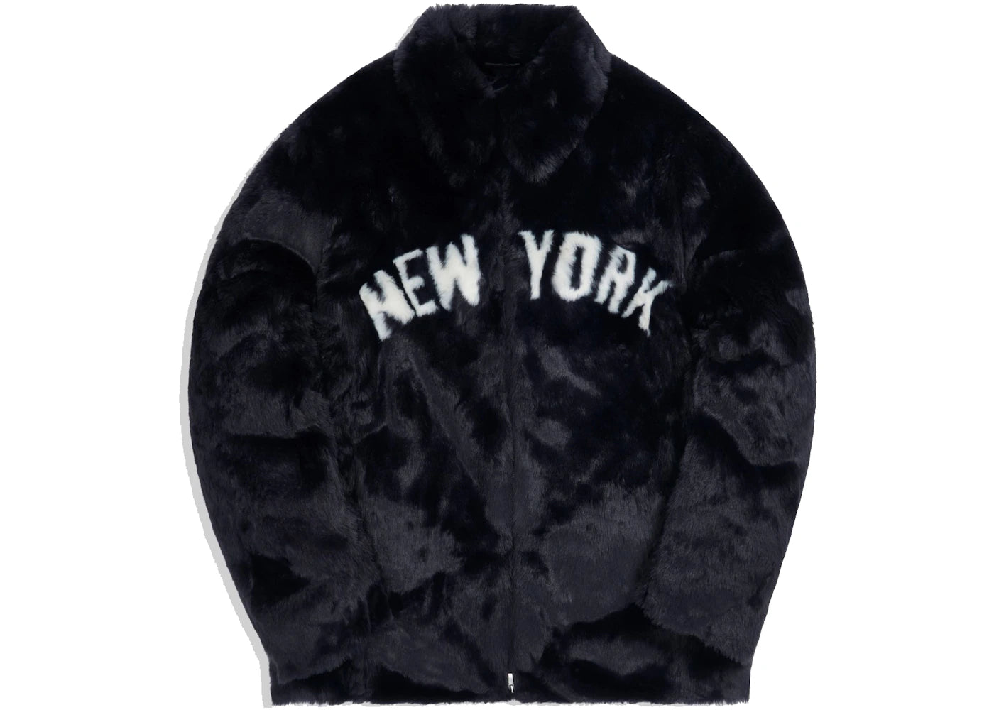 Kith For Major League Baseball New York Yankees Faux Fur Coaches Jacket Navy