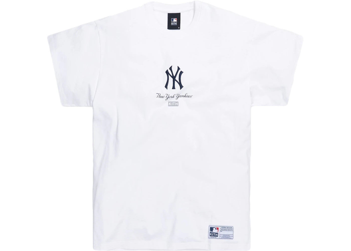 Kith For Major League Baseball New York Yankees Icon Script Box Tee White