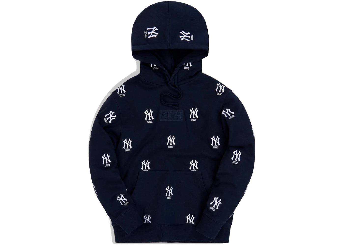 Kith For Major League Baseball New York Yankees Monogram Hoodie Navy