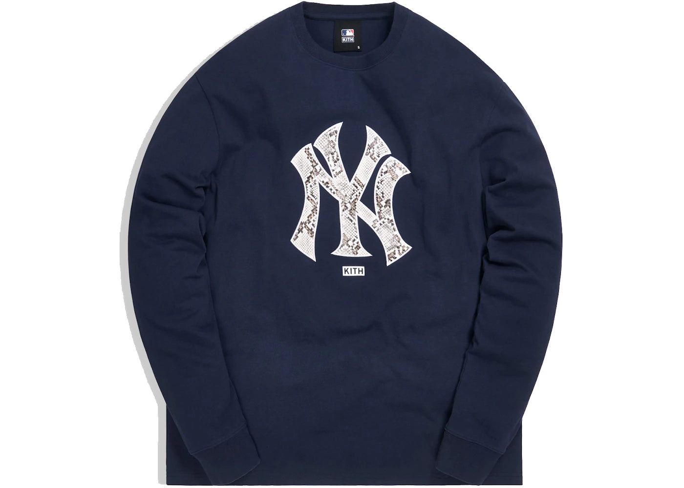 Kith For Major League Baseball New York Yankees Snake Logo L/S Tee Navy