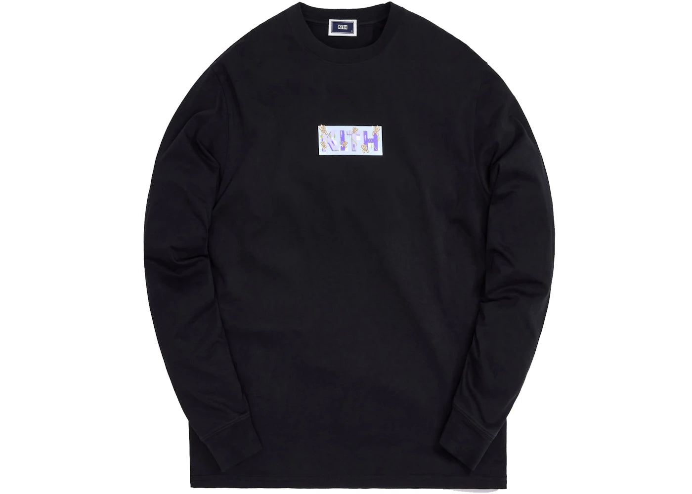 Kith For Superwaxx Classic Logo L/S Tee Black