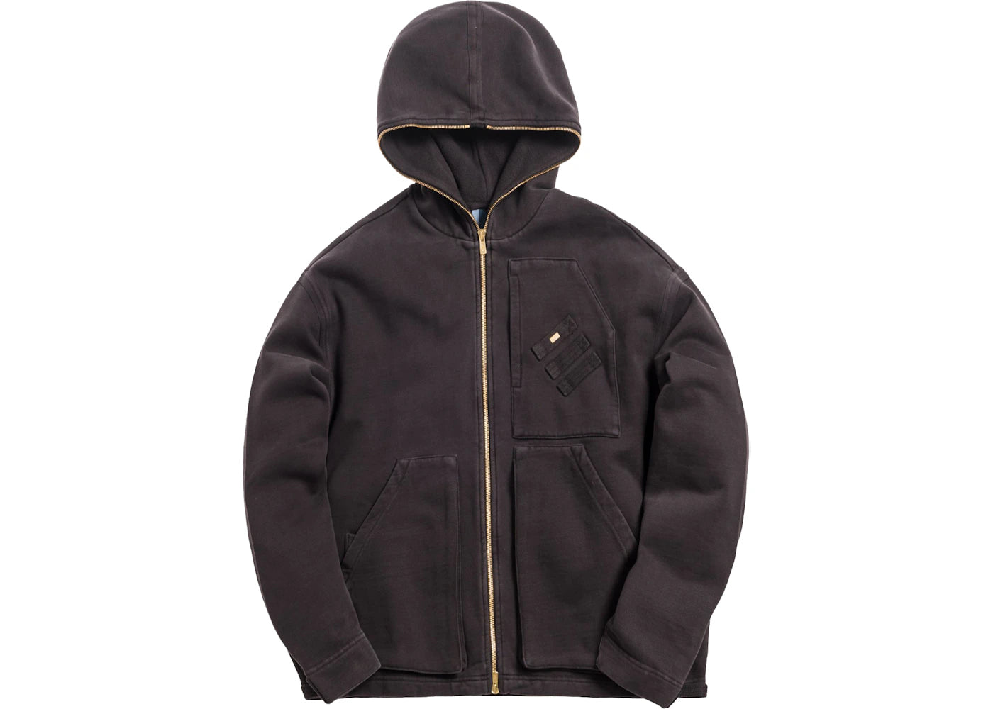 Kith Full Zip Cargo Hoode Espresso