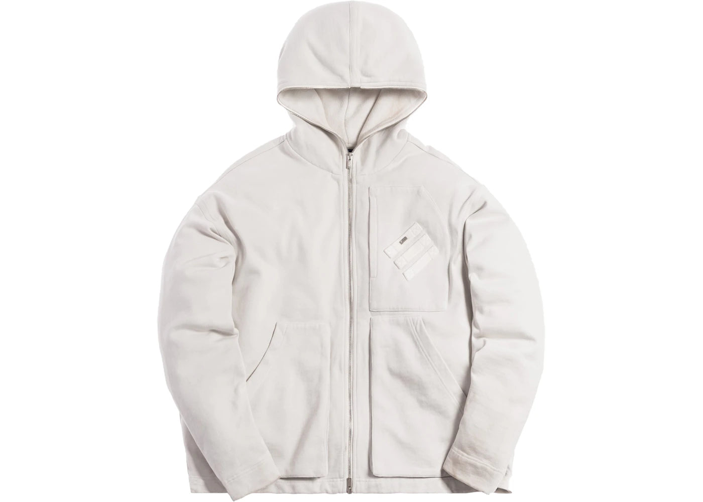 Kith Full Zip Cargo Hoode Light Grey