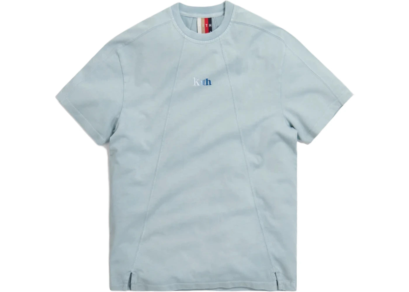 Kith Garment Dyed Paneled Tee Light Indigo Blue