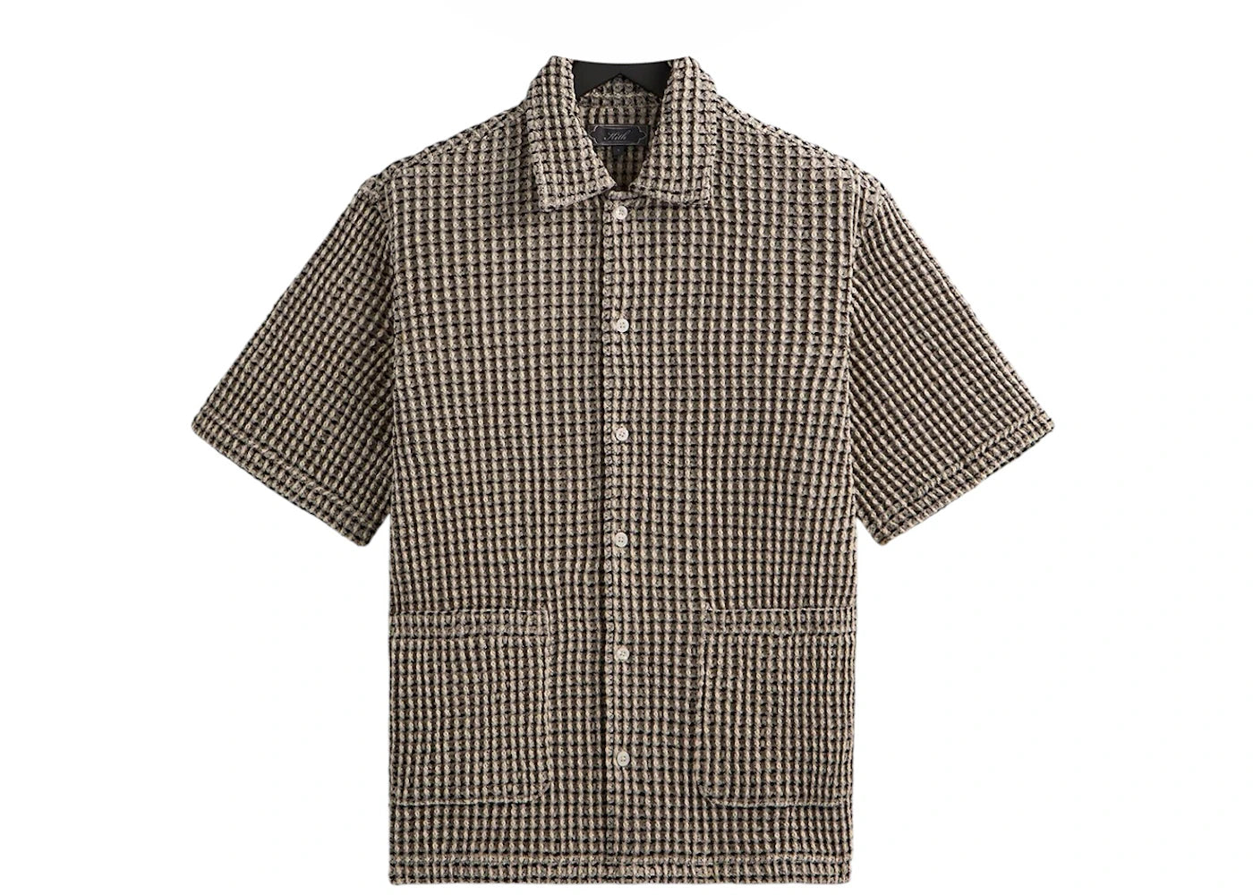 Kith Geometric Diamond Short Sleeve Boxy Collared Overshirt Black