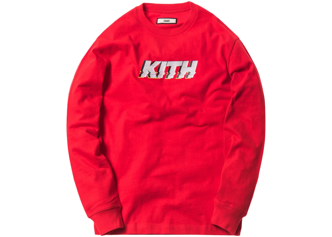 Kith Glitch LS Tee Red