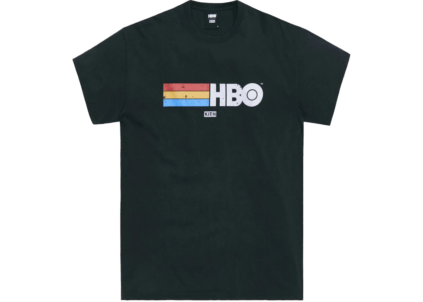 Kith HBO Rainbow Logo Vintage Tee Black