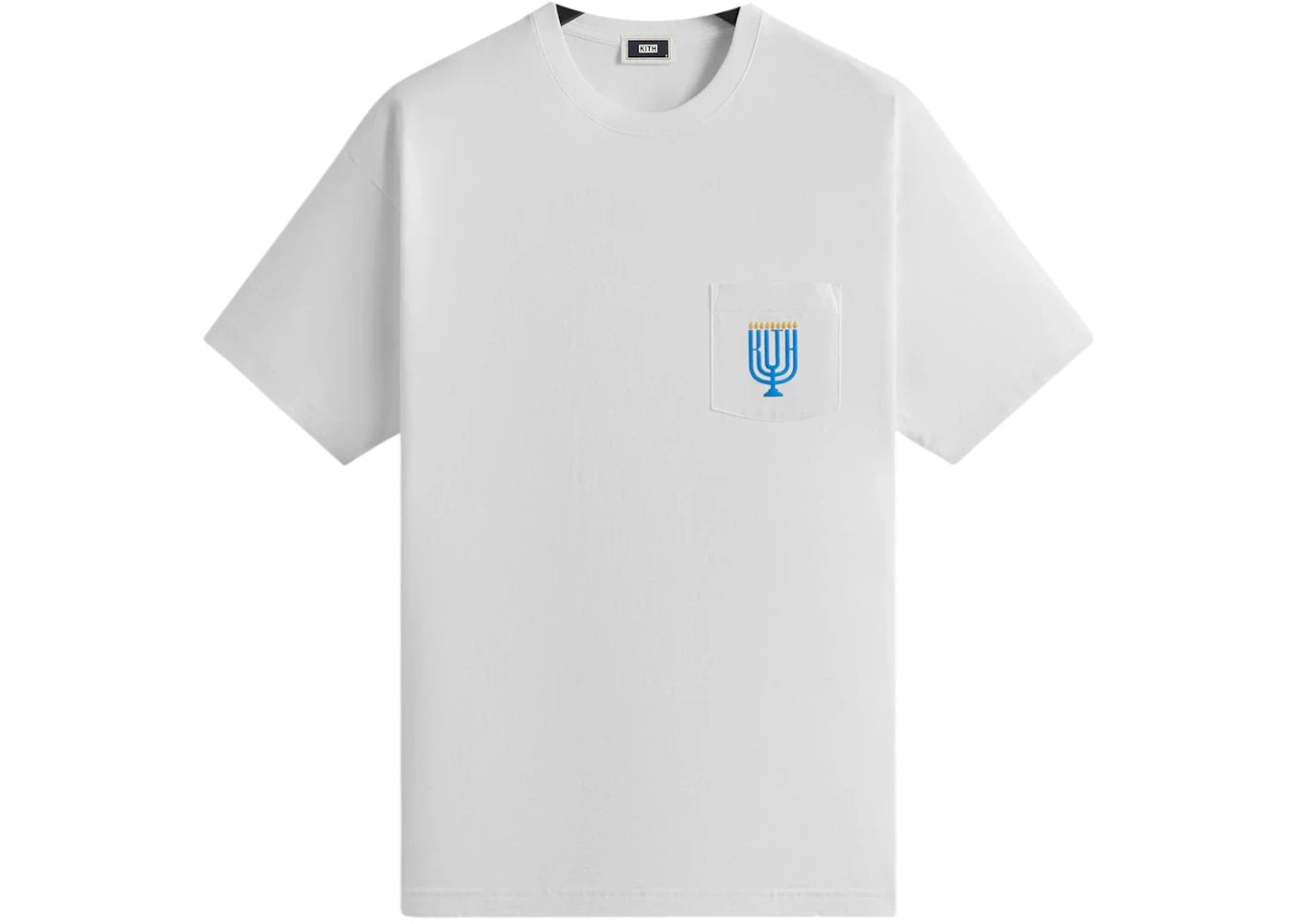 Kith Hanukkah Olive Branch Pocket Tee White
