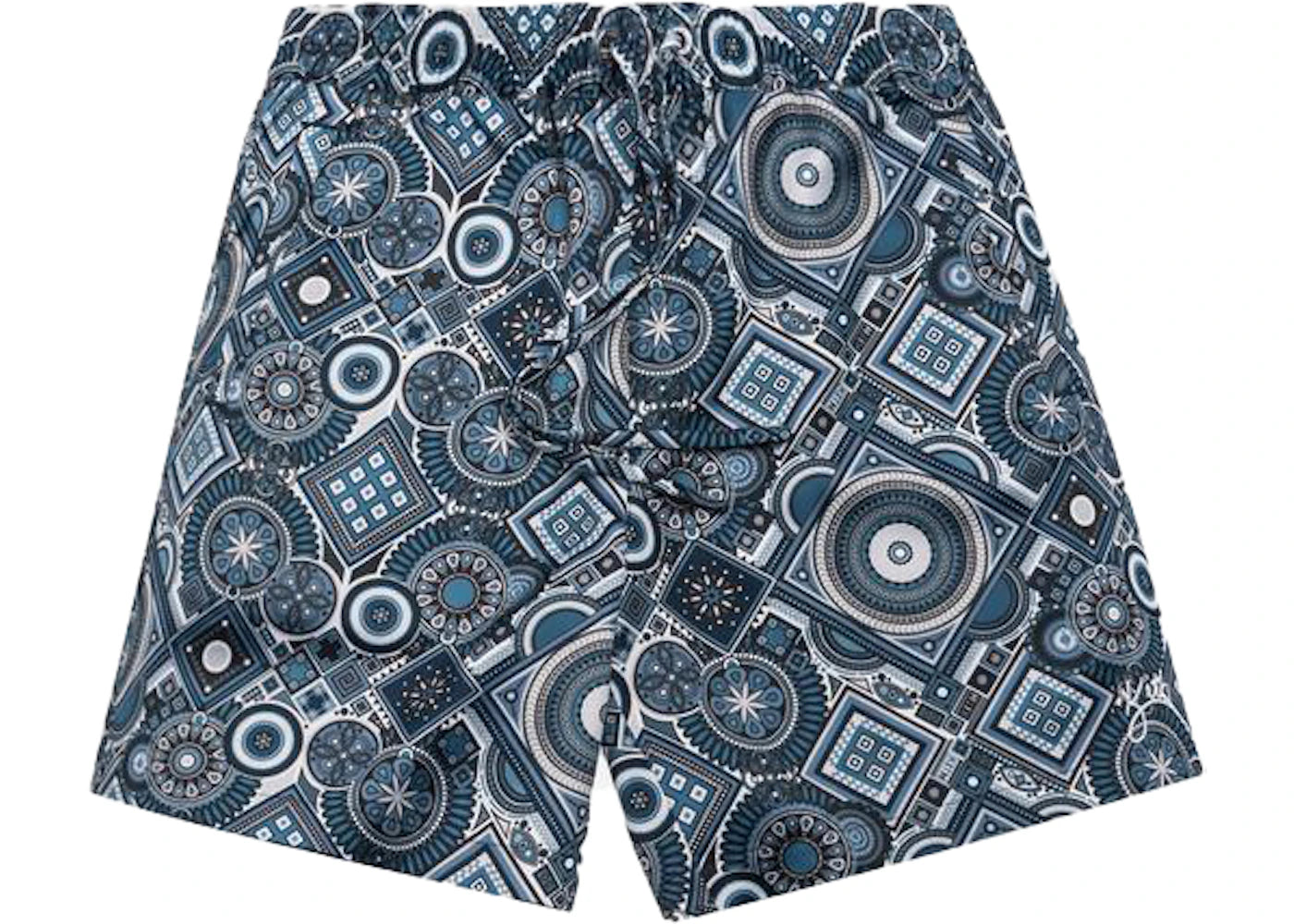 Kith Hardaway Satin Moroccan Geometric Print Shorts Slate