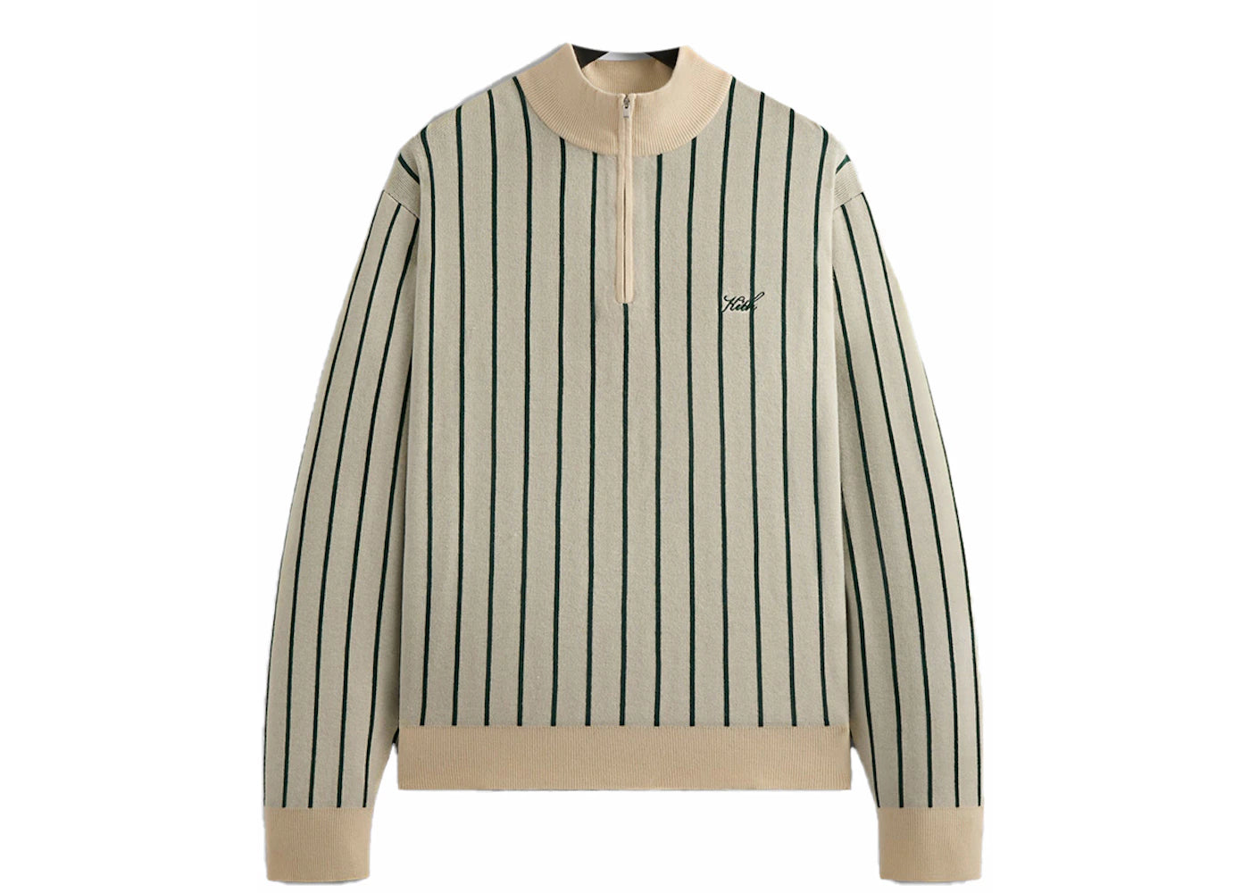 Kith Harmon Quarter Zip Mock Neck Sandrift