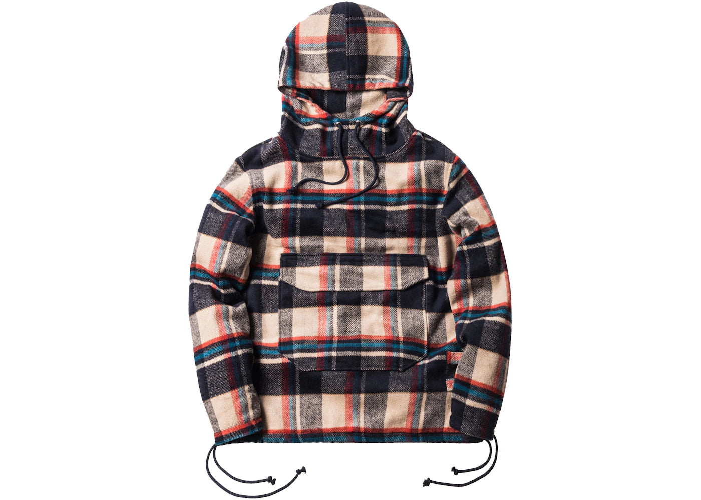 Kith Harrison Plaid Flannel Hoodie Red/White/Navy