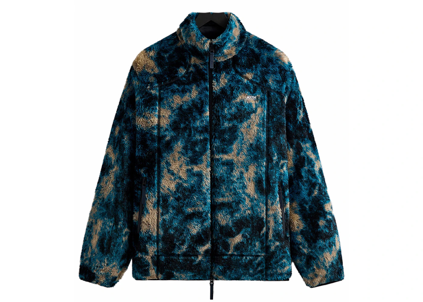 Kith Ice Dye Harper Vintage Sherpa Full Zip Jacket Indigo