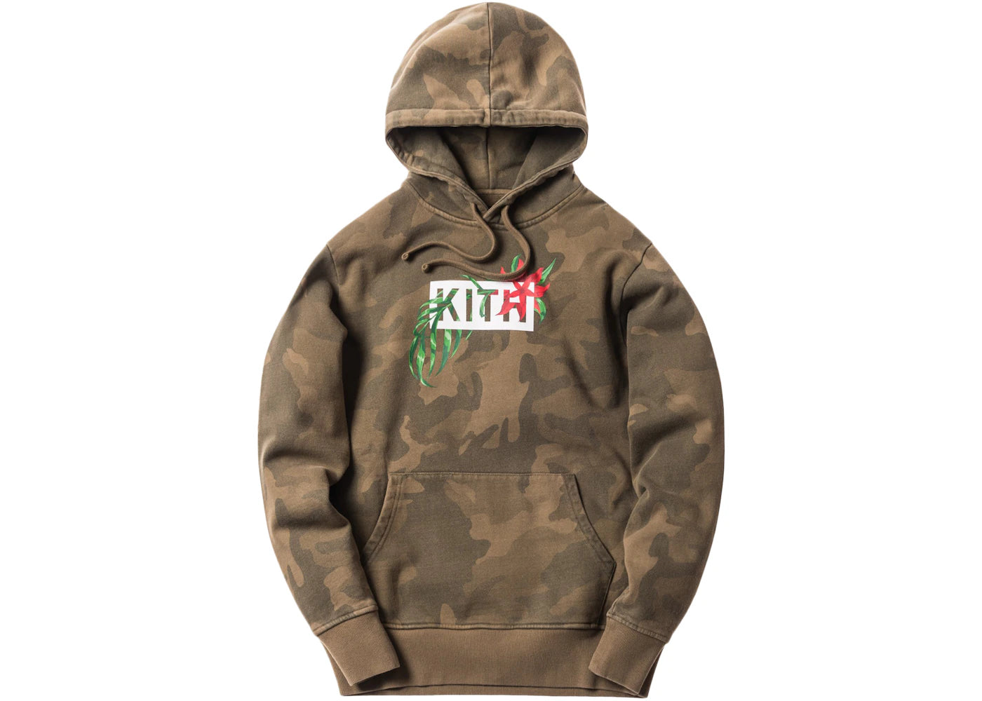 Kith In Bloom Classic Logo Hoodie Woodland Camo