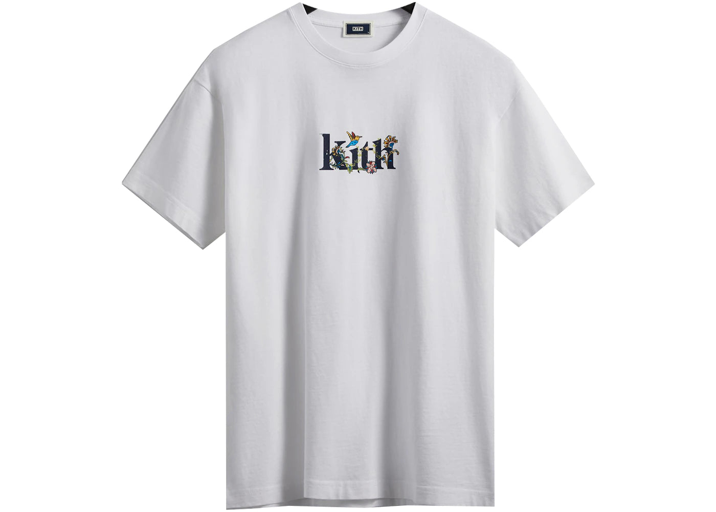 Kith Jacobean Serif Logo Vintage Tee White