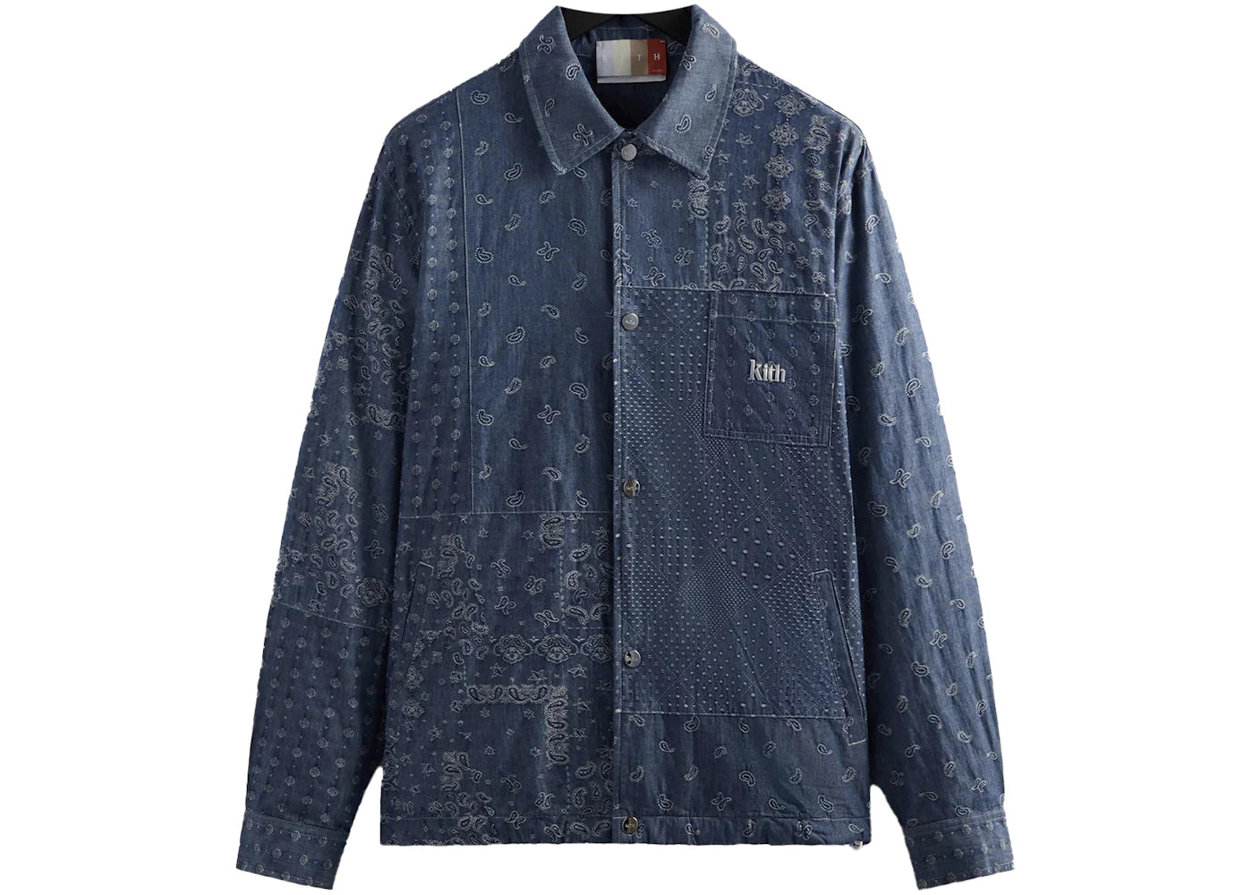 Kith Japanese Patchwork Jacquard Coaches Jacket Light Indigo