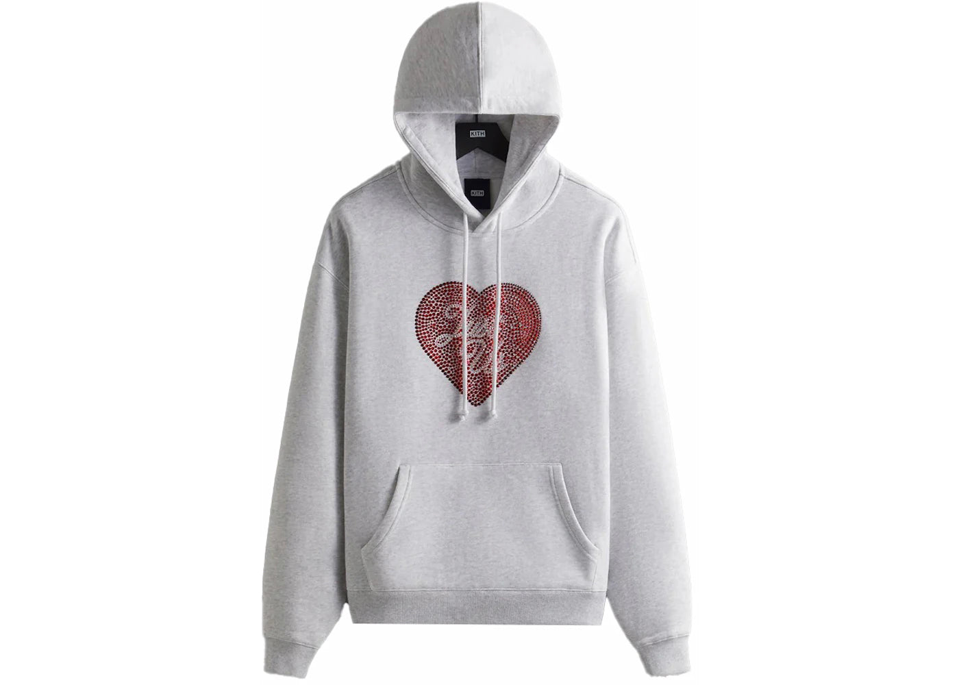 Kith Just Us Swarovski Crystals Hoodie Light Heather Grey