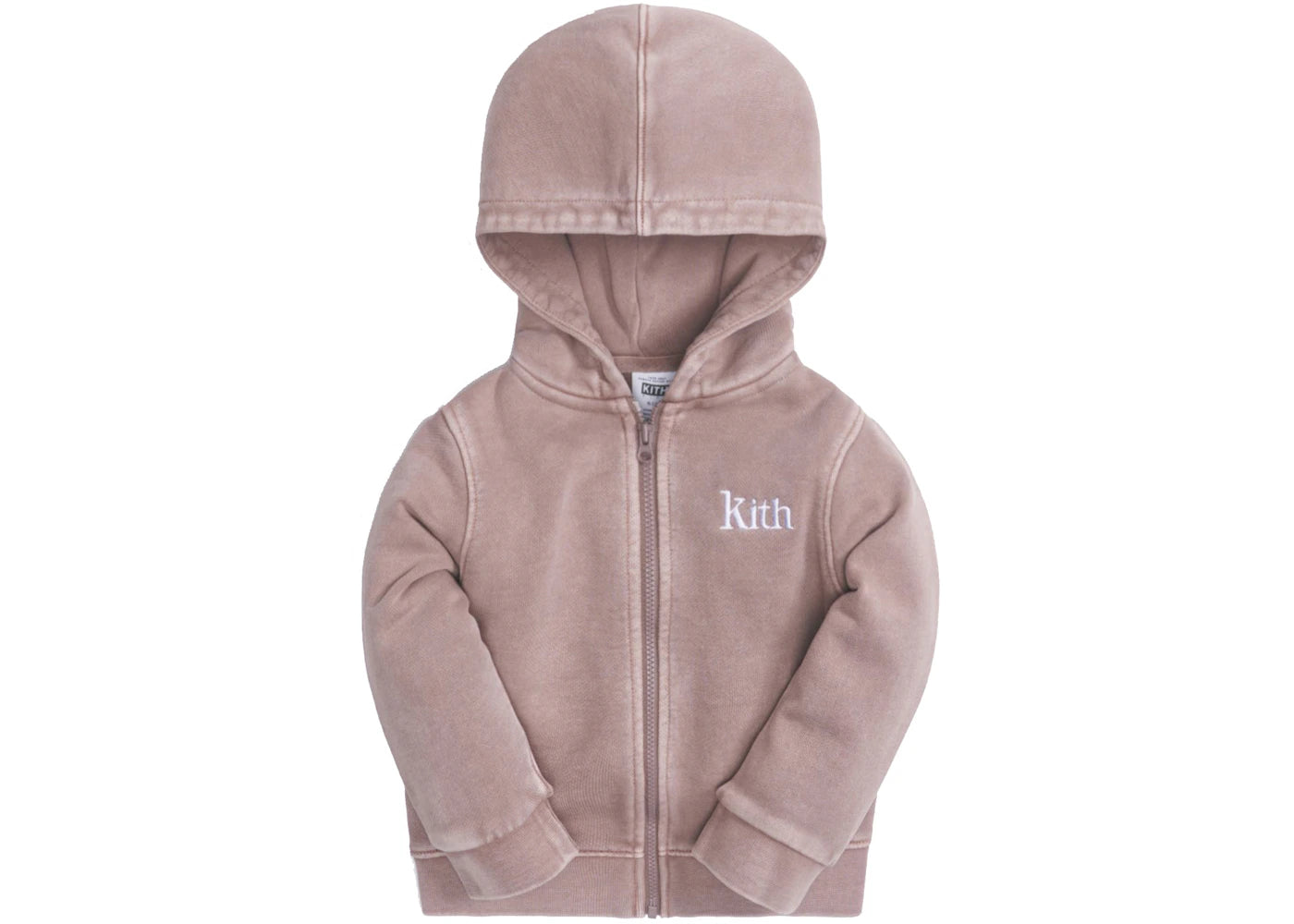 Kith Kids Baby Classic Serif Full Zip Hoodie Dusty Mauve