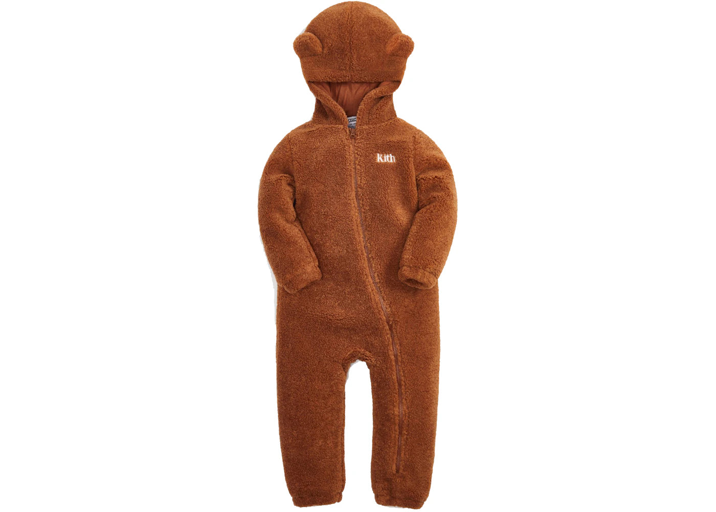 Kith Kids Baby Faux Sherpa Coverall Desert