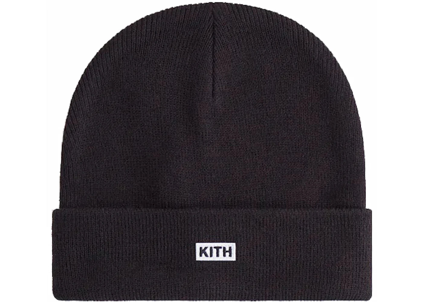 Kith Kids Classic Logo Classic Rib Beanie Black