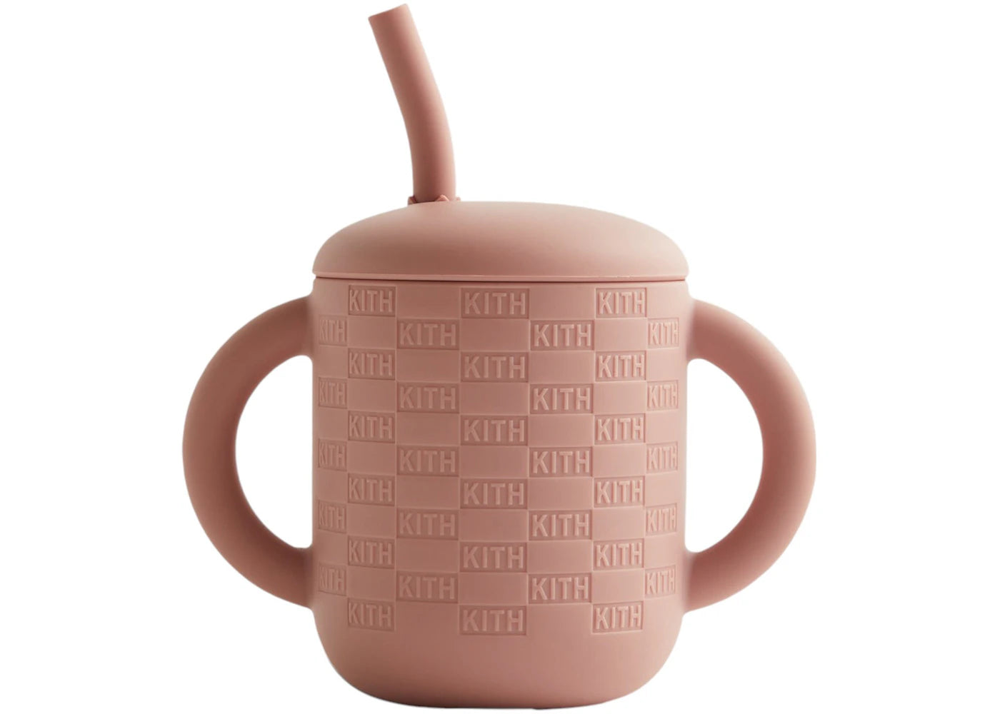 Kith Kids Mushie Silicone Training Cup And Straw Dusty Quartz