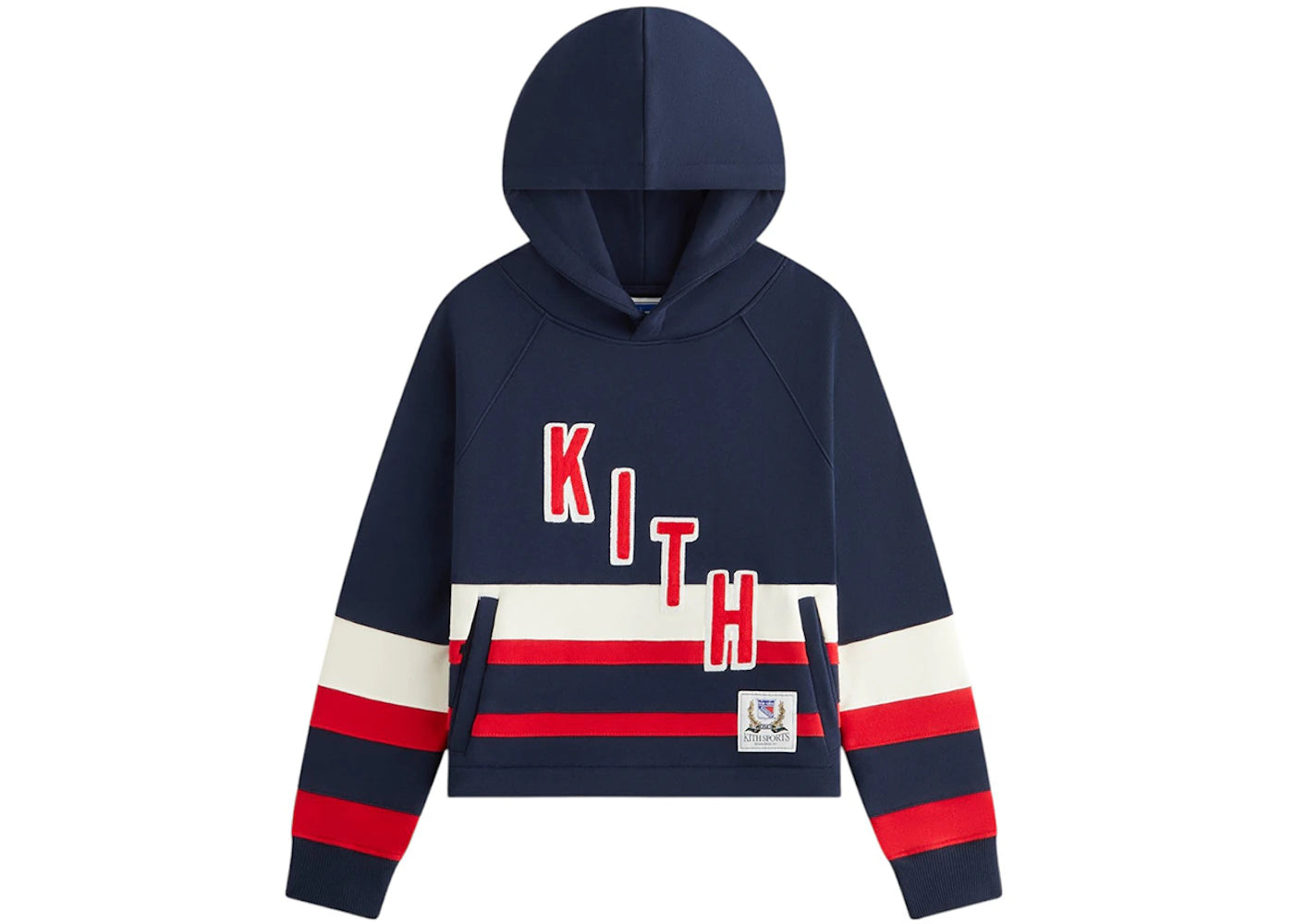 Kith Kids x New York Rangers Skewed Vintage Delk Hoodie Nocturnal