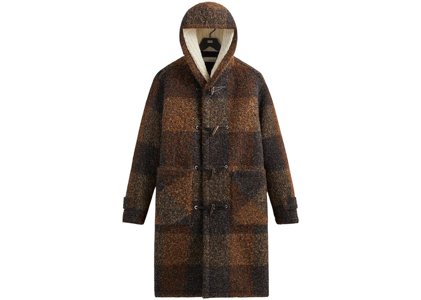 Kith & Kin Boucle Check Nolen Coat Kindling