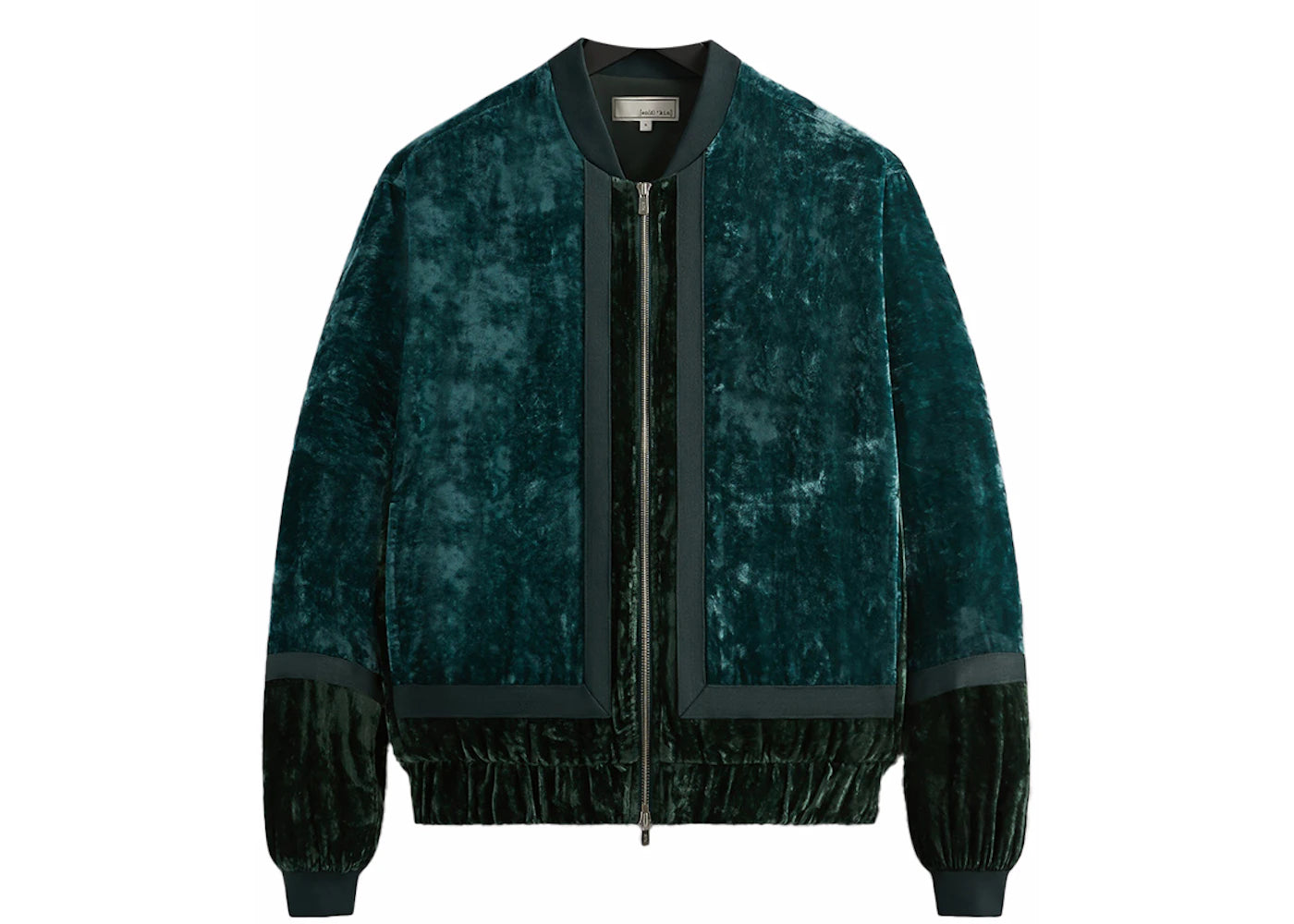 Kith & Kin Crushed Velvet Silas Bomber Jacket Algae