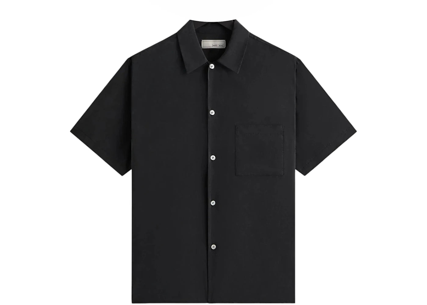 Kith Kin Silk Habotai Beckham Buttondown Black