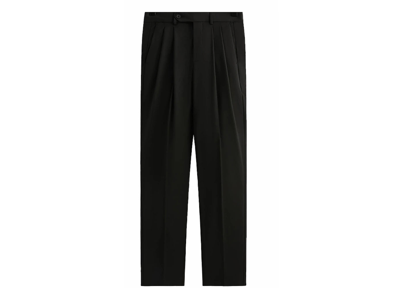 Kith & Kin Tropical Wool Kylan Pleated Trouser Black