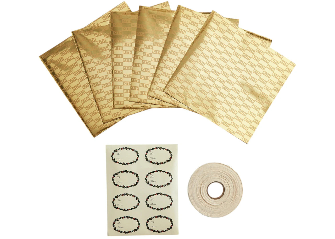 Kith Kithmas Gift Wrapping Set Bright Gold