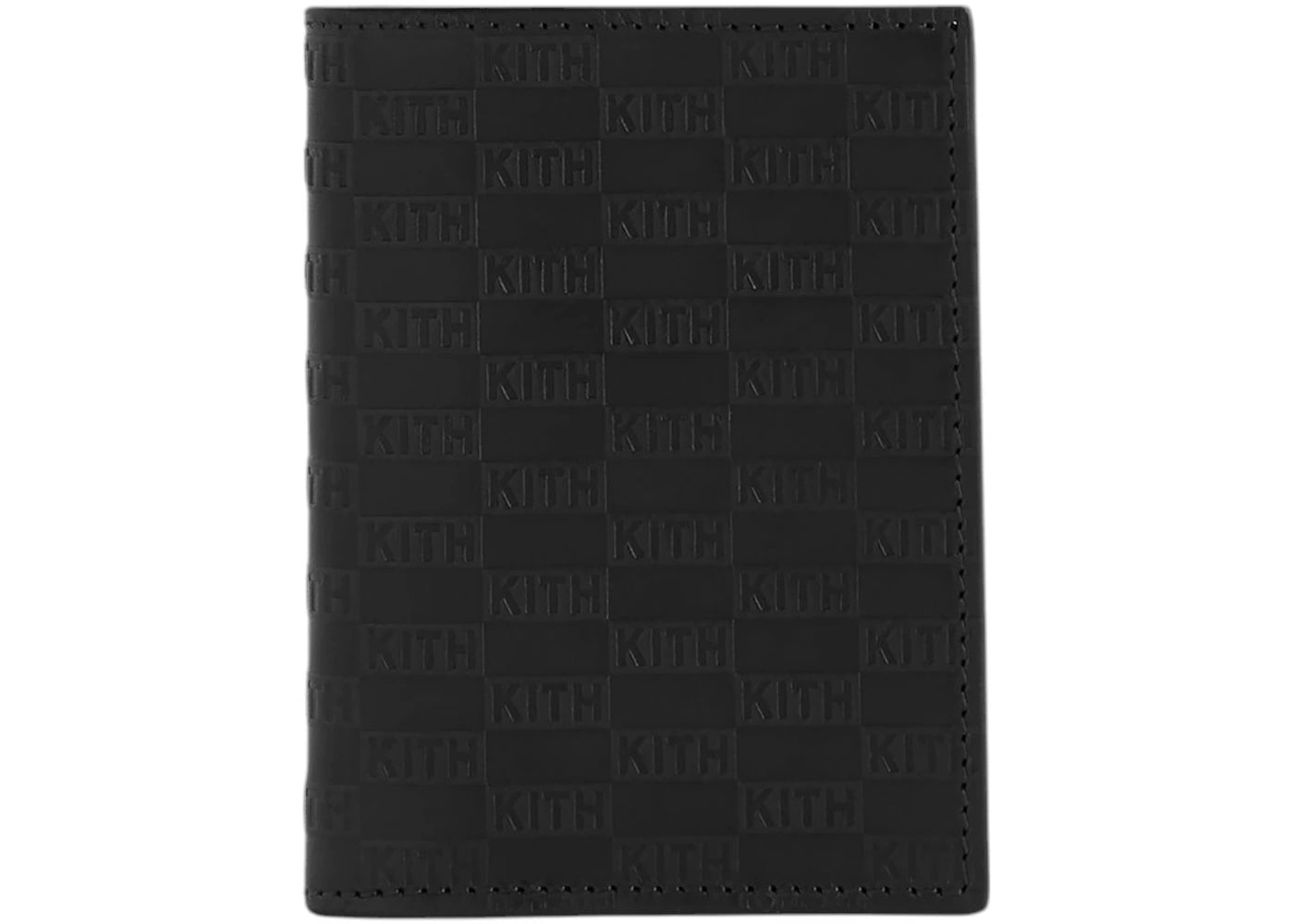 Kith Kithmas Monogram Bi-Fold Wallet Black