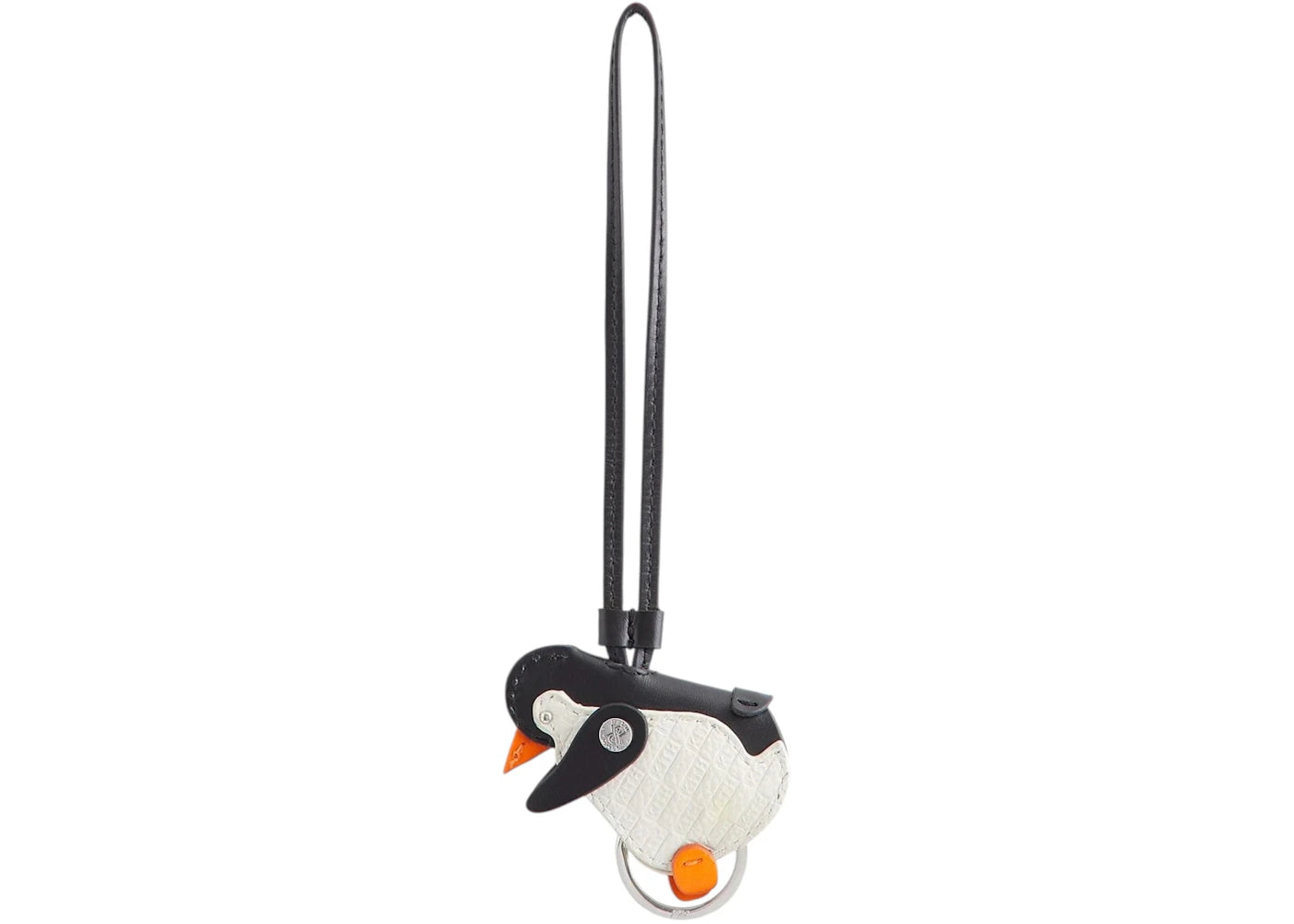 Kith Kithmas Monogram Leather Penguin Bag Charm Black