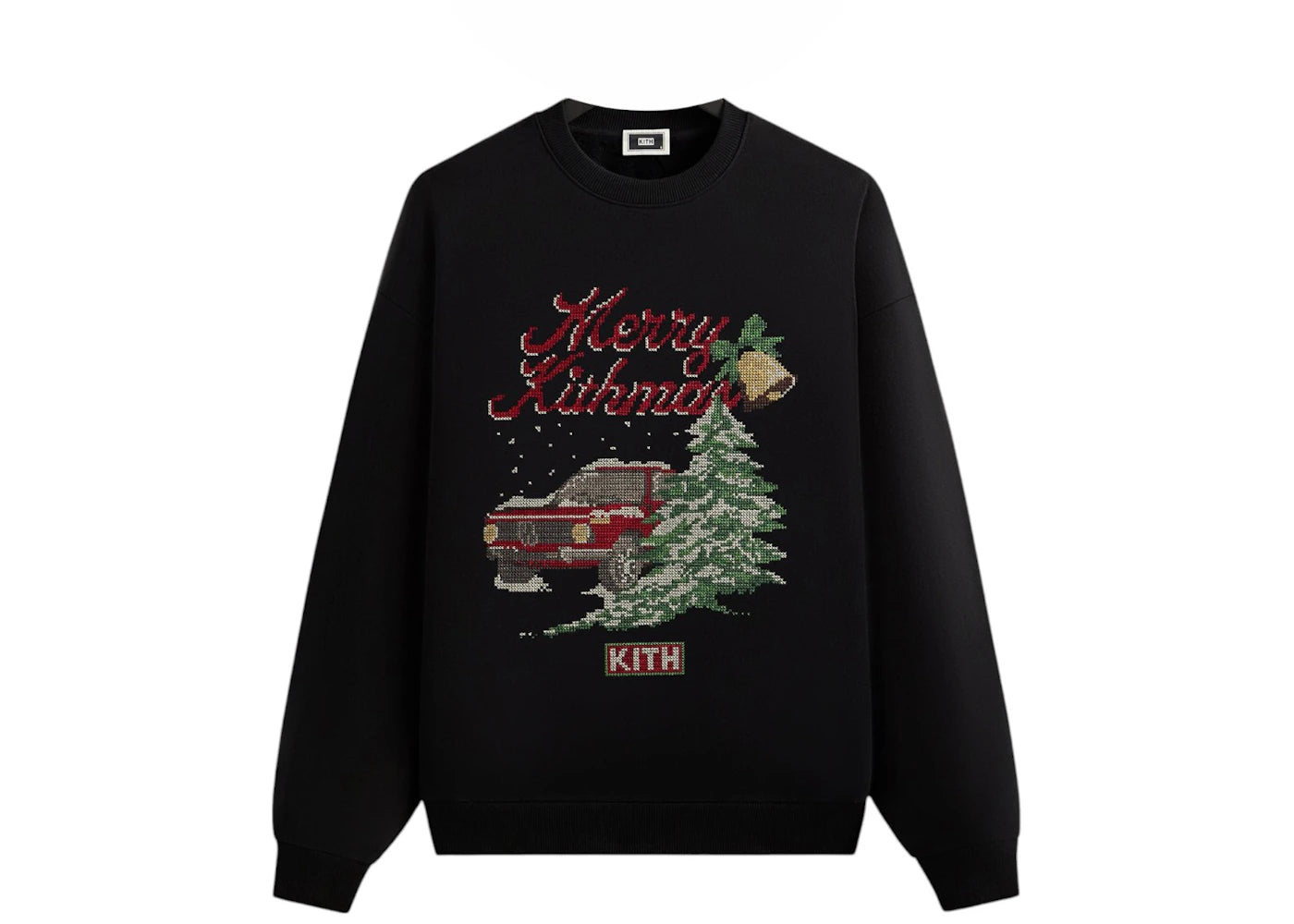 Kith Kithmas Needlepoint Nelson Crewneck Black
