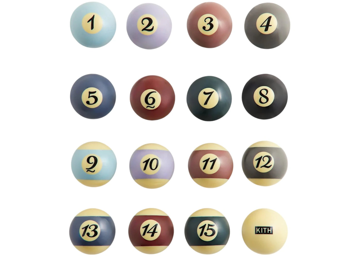 Kith Kithmas Palette Billiards Ball Set Multi