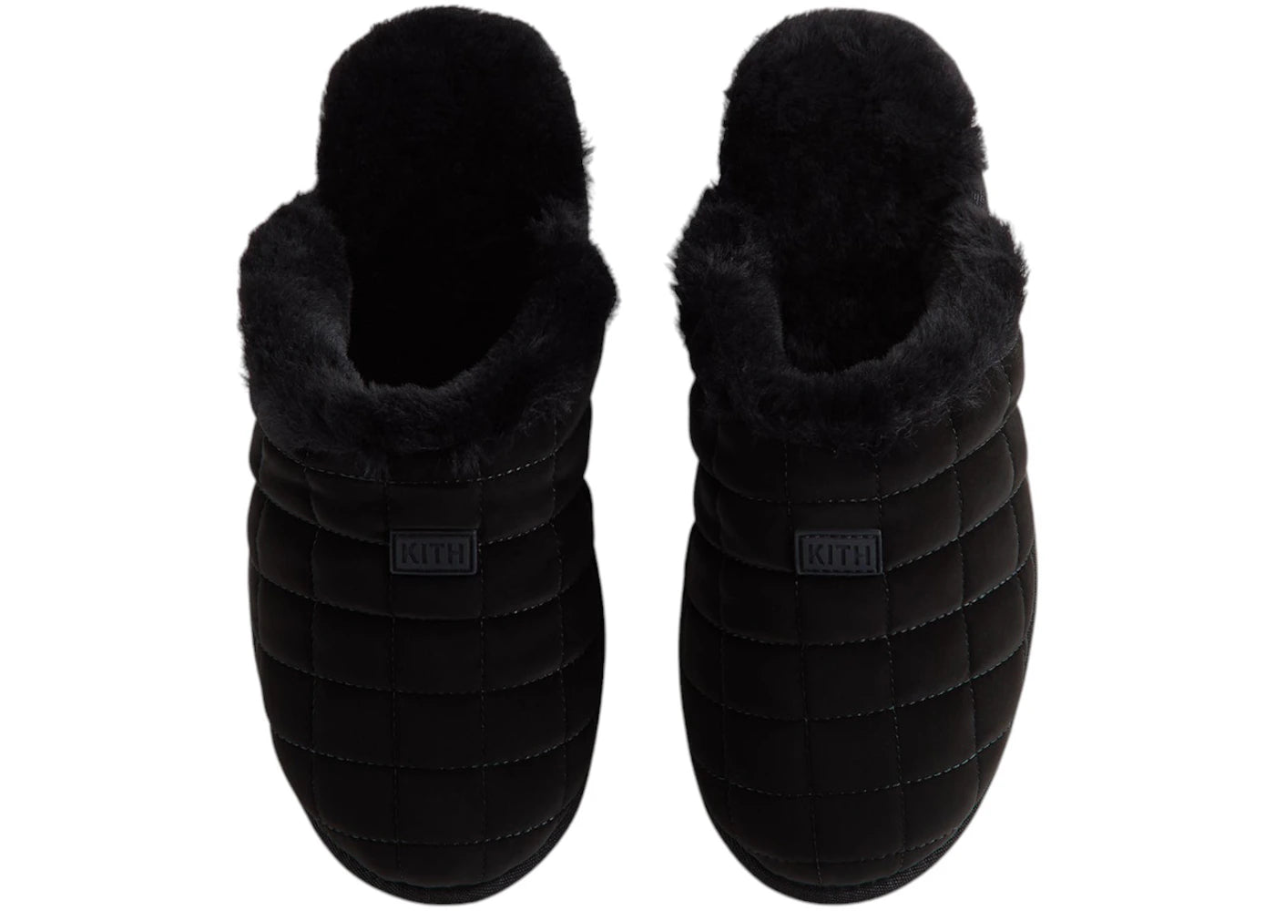 Kith Kithmas Puffed Logo Slippers Black