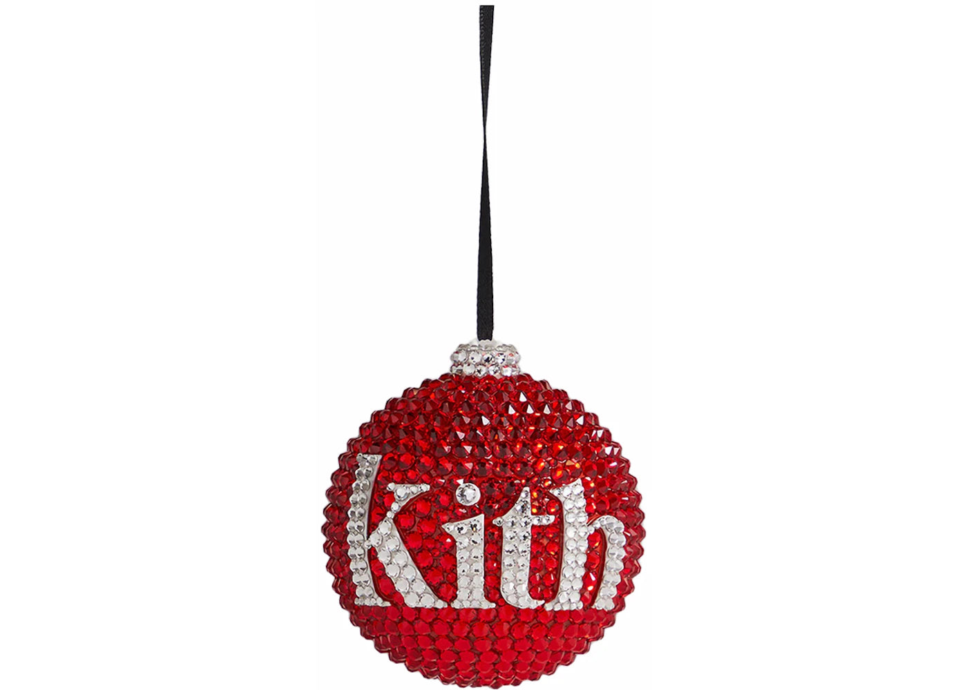 Kith Kithmas Swarovski Crystals Ball Ornament Red