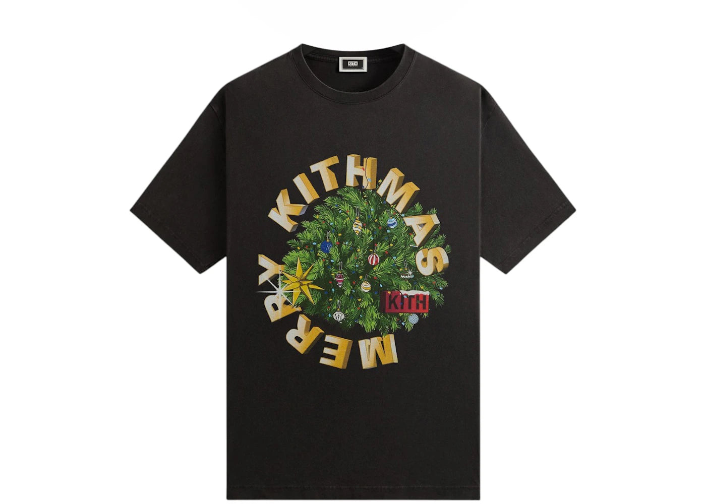 Kith Kithmas Tree Vintage Tee Black