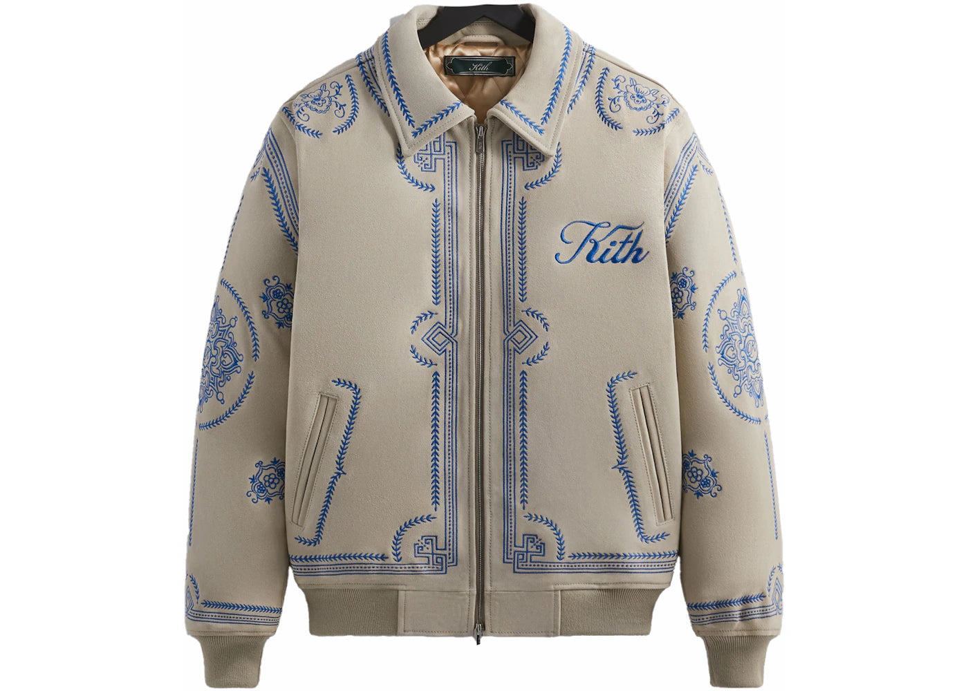 Kith Lamont Suede Coaches Jacket Sandrift