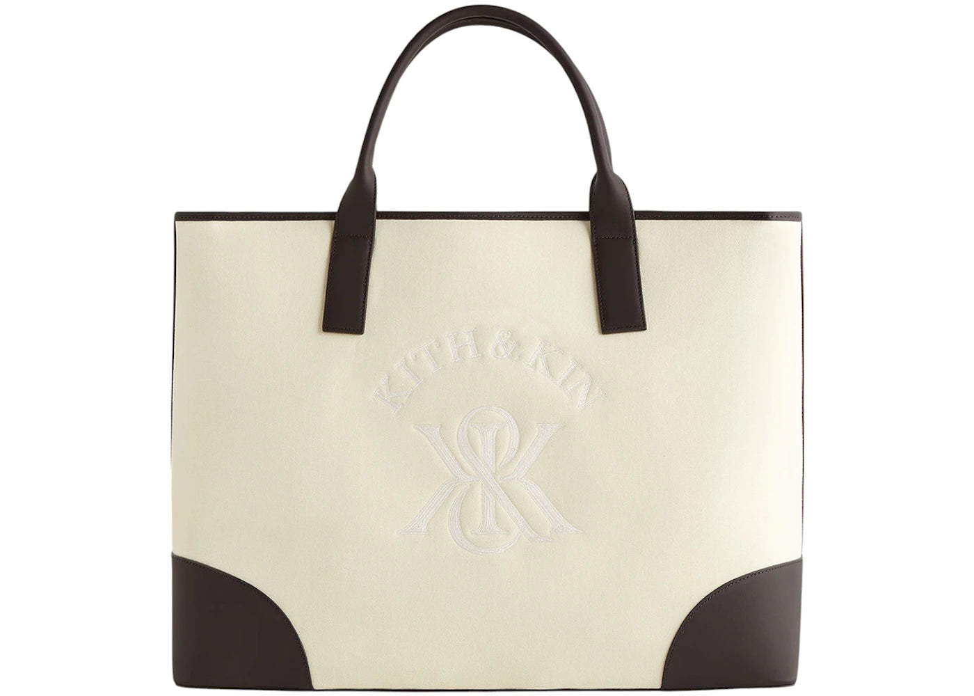 Kith Leather Trimmed Canvas Tote Sandrift