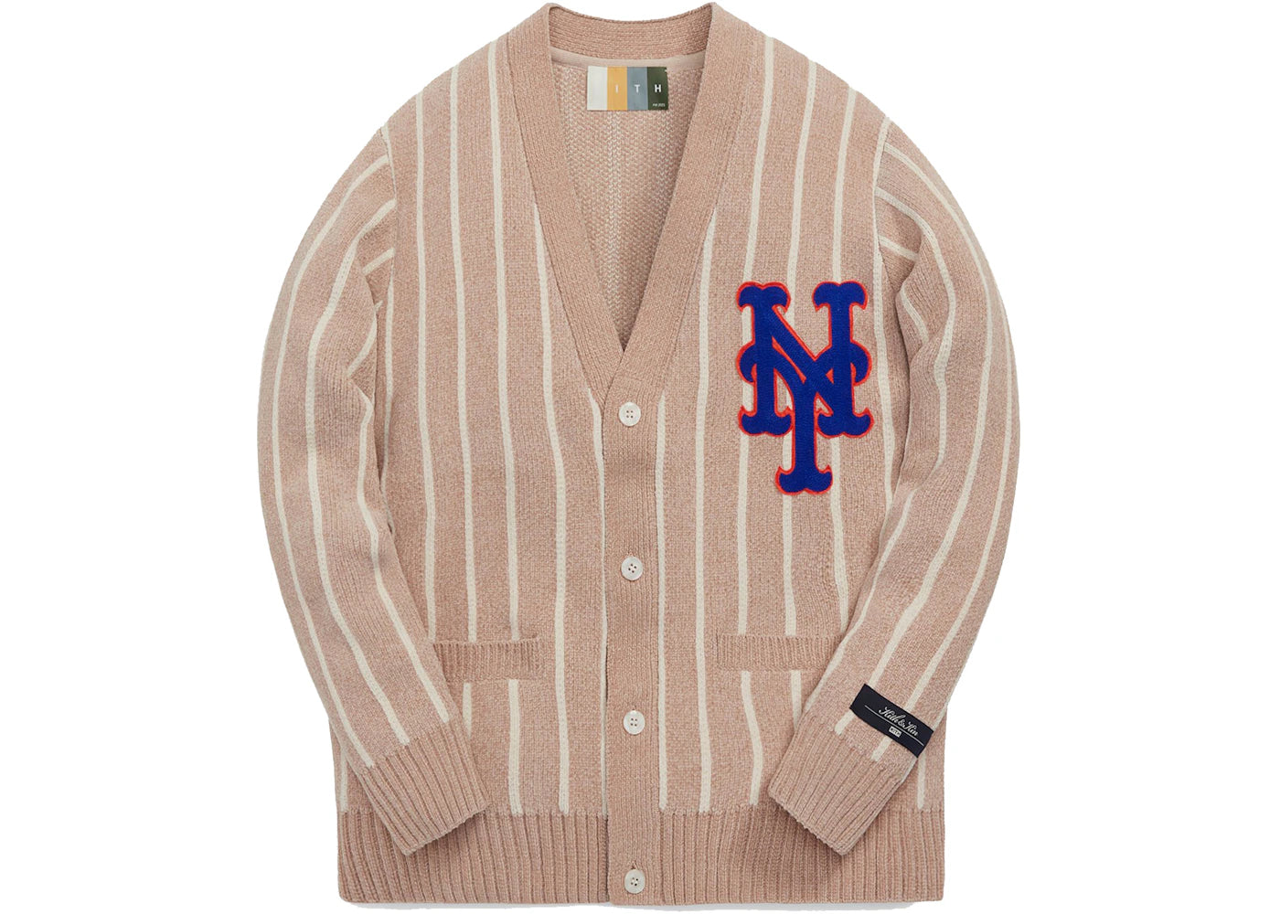 Kith MLB for New York Mets Chenille Cardigan Oatmeal