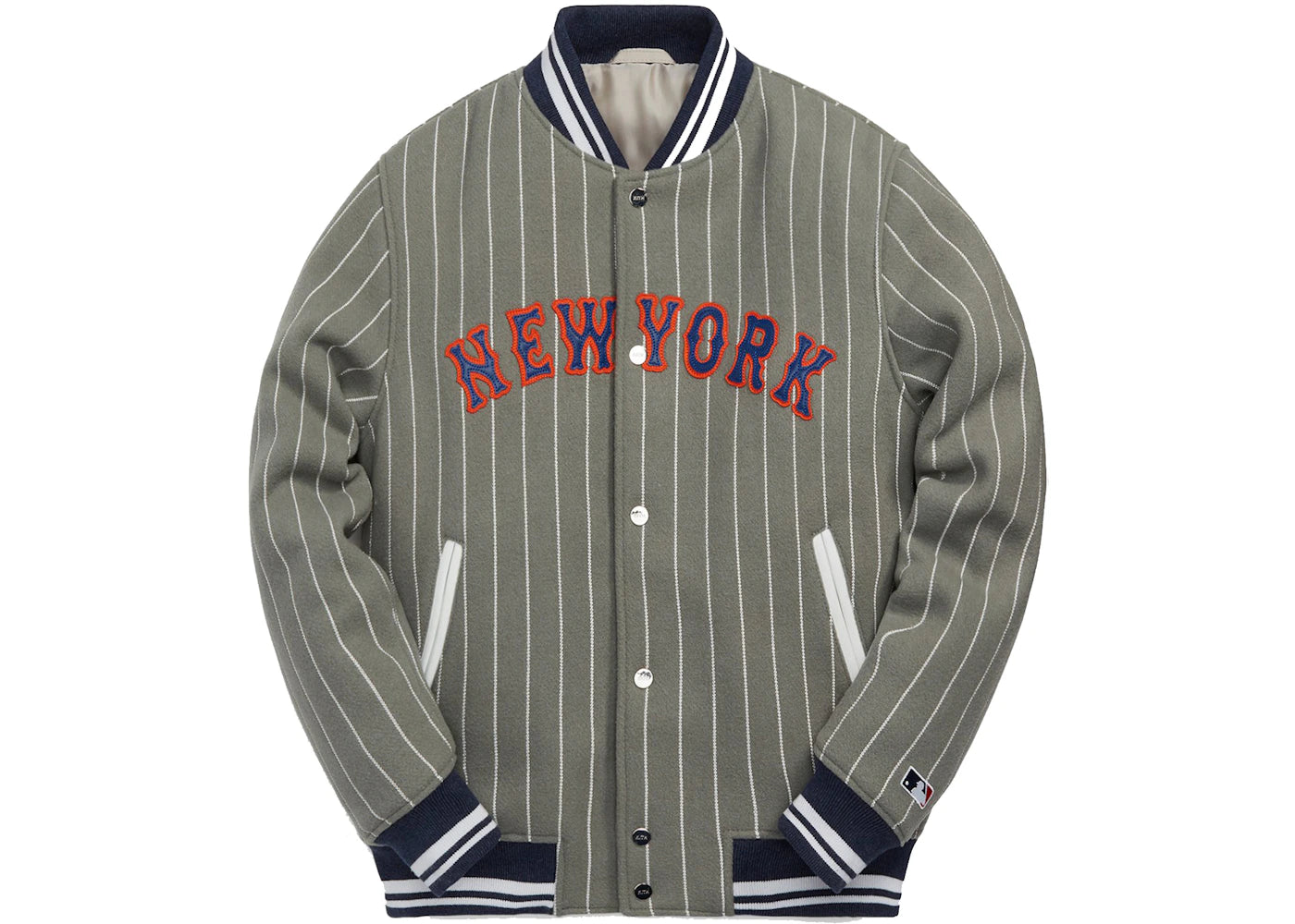 Kith MLB for New York Mets Wool Bomber Jacket Concrete