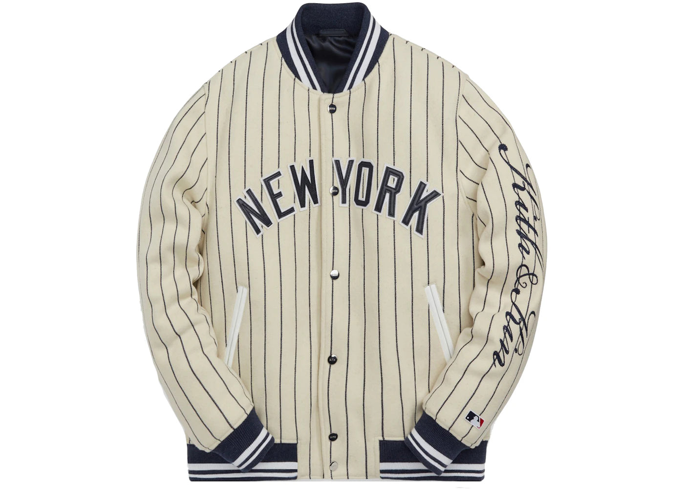 Kith MLB for New York Yankees Wool Bomber Jacket White