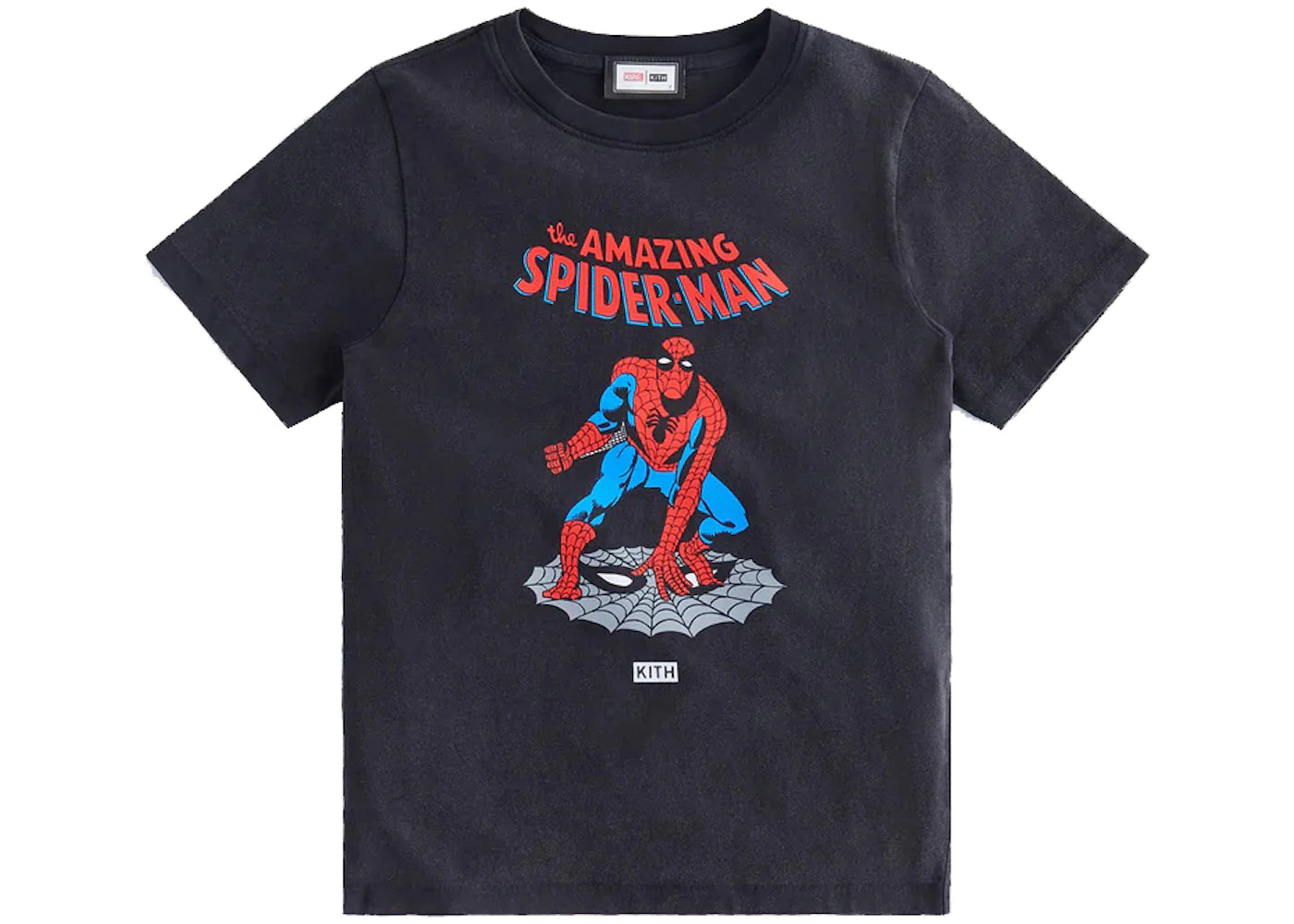 Kith Marvel Kids Spider-Man Allies Vintage Tee Black