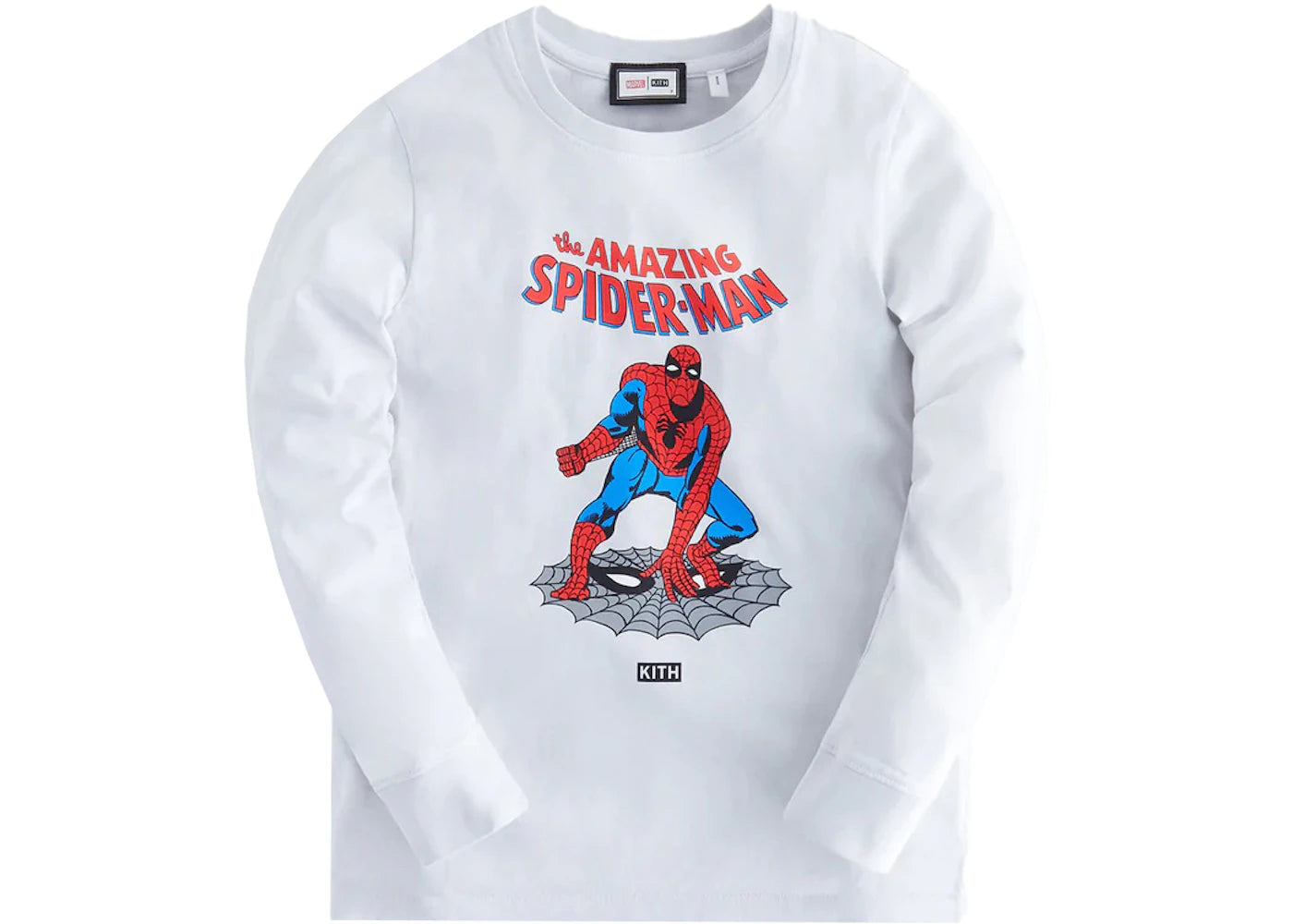 Kith Marvel Kids Spider-Man Amazing Spiderman Vintage L/S Tee Concrete