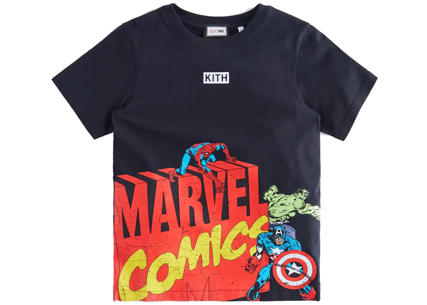Kith Marvel Kids Spider-Man Avengers Classic Tee Black