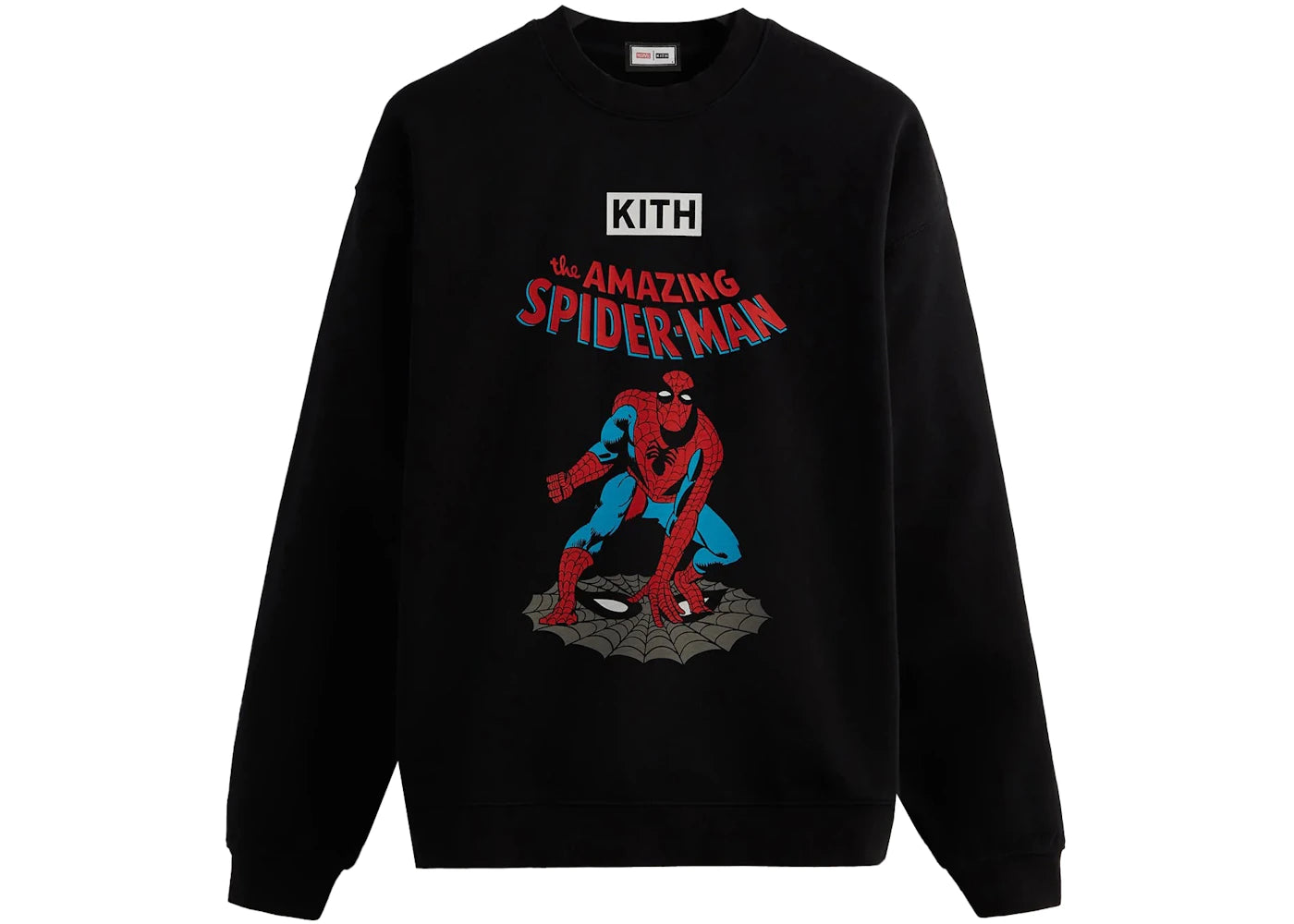 Kith Marvel Spider-Man Allies Vintage Crewneck Black