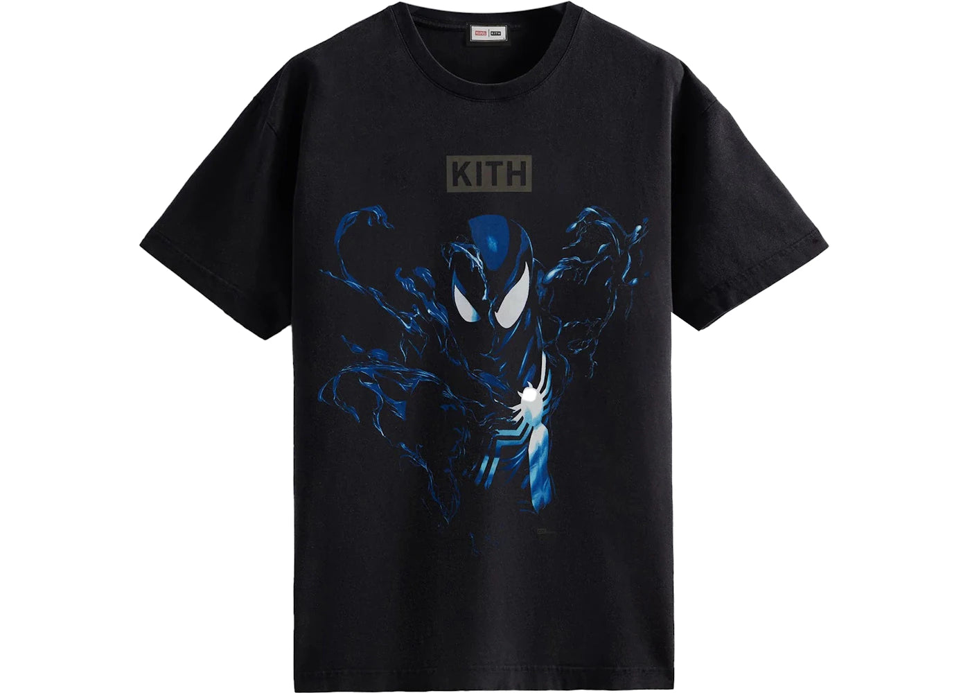Kith Marvel Spider-Man Black Suit Vintage Tee Black