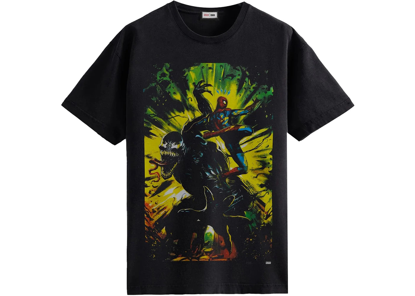 Kith Marvel Spider-Man Venom Battle Vintage Tee Black
